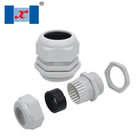 100 pcslot pg7 3 6 5mm white black waterproof plastic cord grip nylon cable gland connector