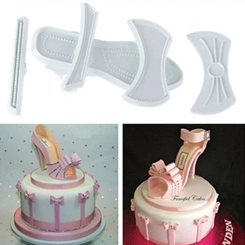 

2016 New 9x Plastic Lady Cutter High-Heeled Shoes Sandals Cake Decorating Baking Mould