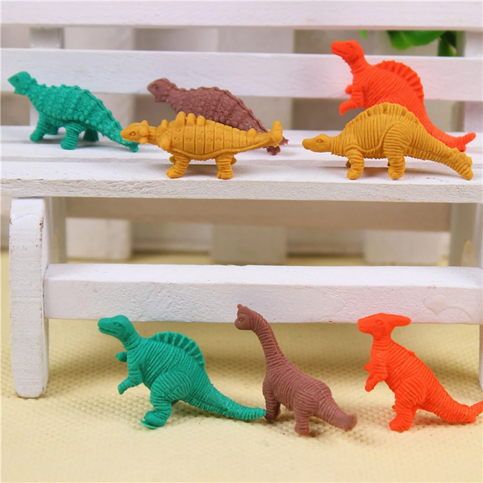 1Ball New Cartoon Dinosaur Egg Shape Colorful Novelty Pencil Eraser Rubber Primary School Student Prizes Gift Stationery E2005 | Канцтовары