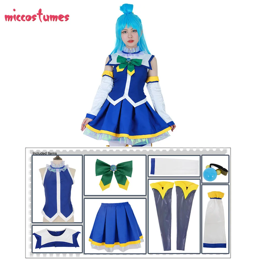Косплей Aqua Konosuba косплей боги благословение на этот чудесный мир женские костюмы