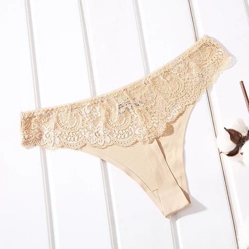 Nude M-XXL, женские стринги и стринги с низкой талией, женское нижнее белье, трусики размера плюс, кружевные бесшовные трусы, женские сексуальные трусики, трусы 0 - Цвет: Nude