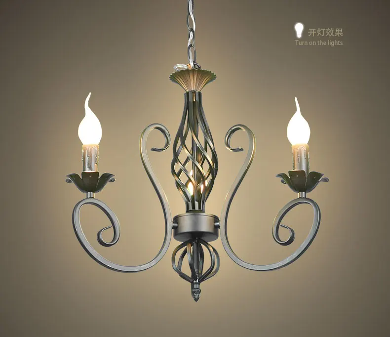54cm Black Iron industrial lamp creative instrument Chandeliers 3 6 heads candle lights vintage restaurant bar foyer lamps | Лампы и