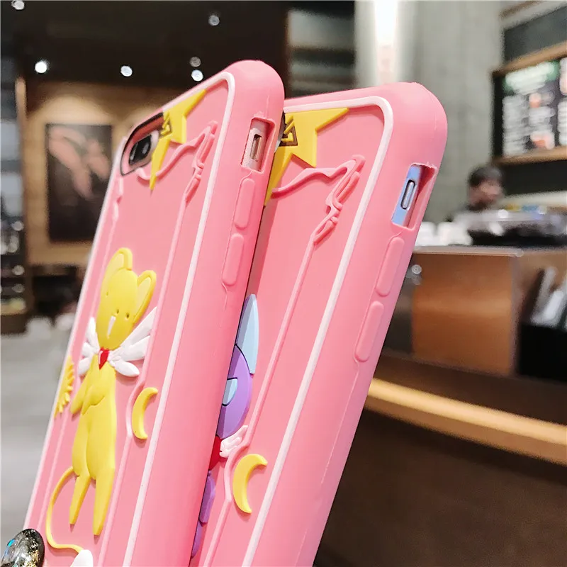 Для iphone 8 плюс милые Цербер прекрасный Сакура силиконовые cove для X 6 S 6splus 7 Сейлор