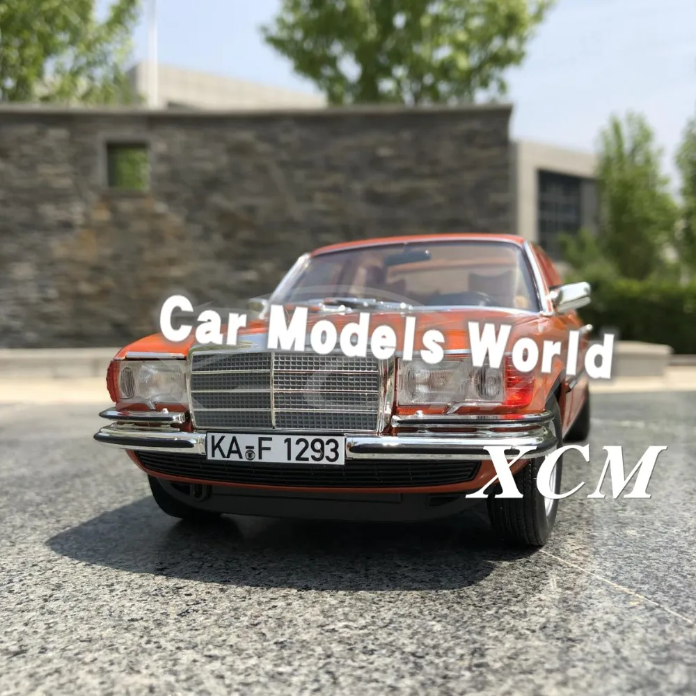 Литая модель автомобиля для Norev 450 SEL 6 9 1976 (Оранжевый металлик) 1:18 + маленький
