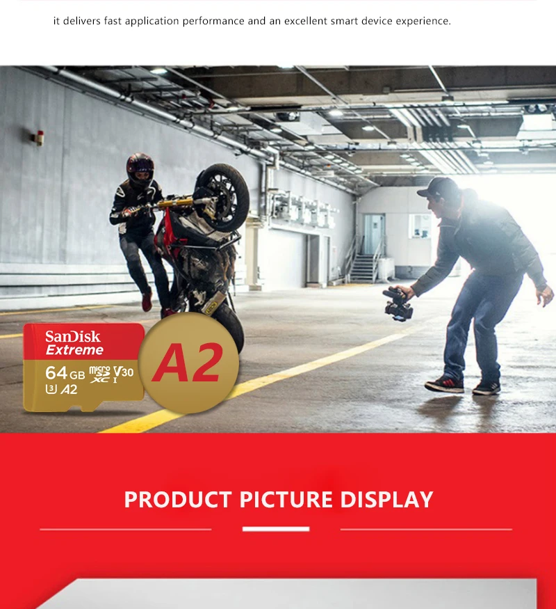 Sandisk Новинка Экстремальная Micro SD карта U3 A2 microSDXC V30 карта памяти 64G128G256G TF карта скорость до 160 МБ/с./с SD карты