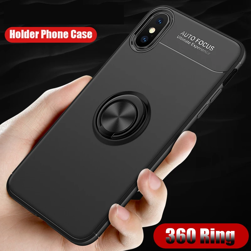 Для iPhone 5 5S SE 6 6s 7 8 Plus X XS MAX XR магнитный держатель из ТПУ металлический