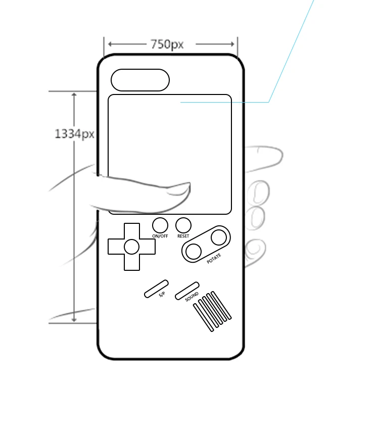 Данные лягушка тетрис игровые консоли для iPhone чехол Мини Портативная игра для iPhone 6/6s Ретро Чехол для игровой приставки для iPhone 7 8P X/XS