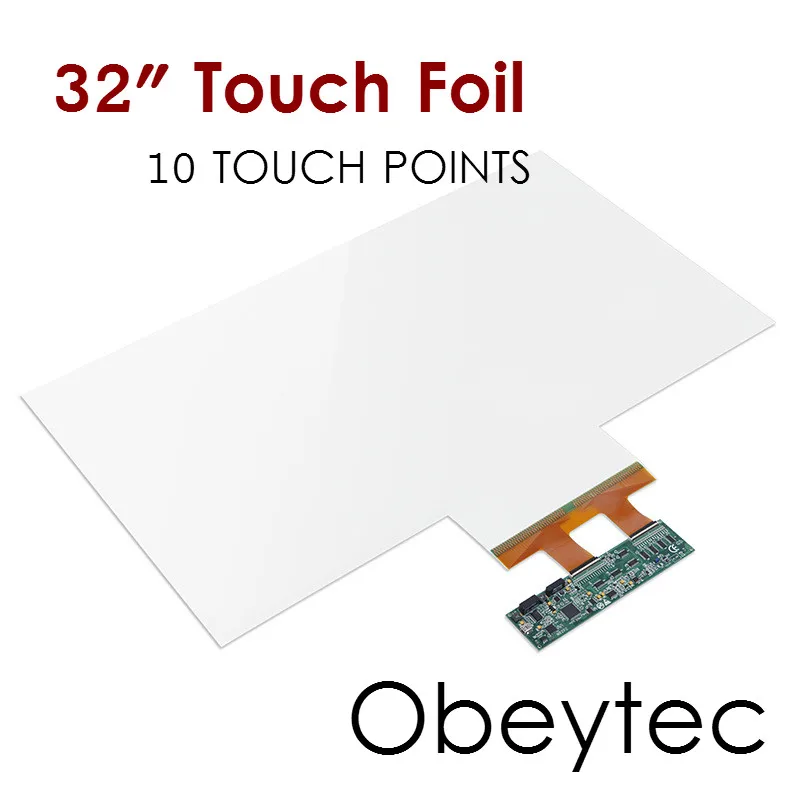 Бесплатная доставка сенсорная пленка obeytec 32 дюйма USB Мультитач 10 точек без