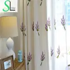 Жасминовая занавеска Slow Soul, белая, синяя, желтая, с цветочной вышивкой, для кухни, для гостиной, тюль, для спальни, роскошь