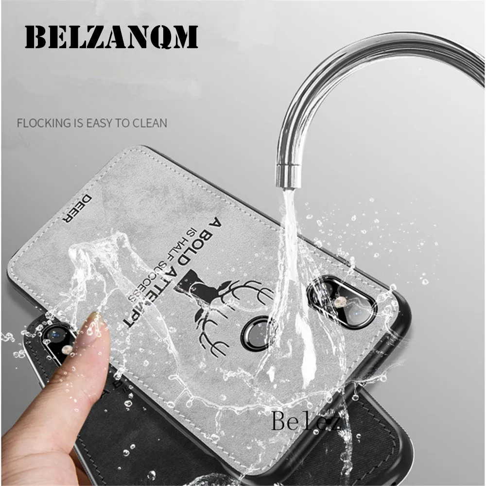 Canvas Emboosed Cloth Deer Phone Case For Xiaomi POCO F1 Mi 8 8SE A1 5X 6X A2 lite Max 2 3 Mix Redmi 6 6A Note 4 4X 5 pro plus |