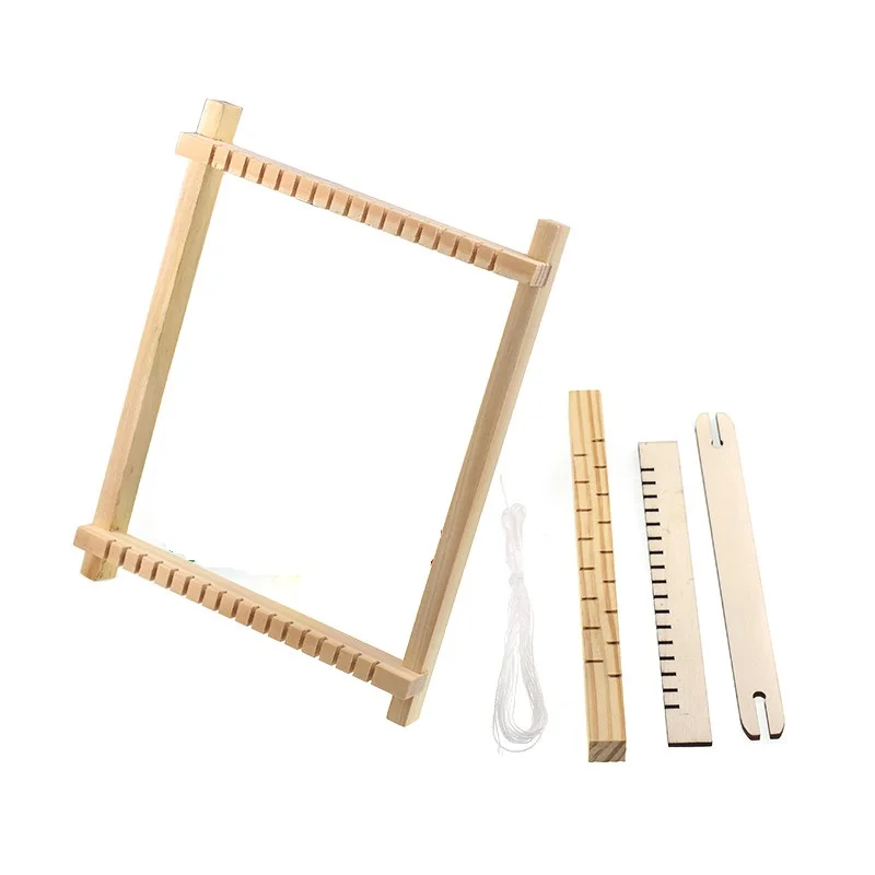 Mylb Мини DIY традиционная деревянная ткацкая игрушка ткацкий станок ручной работы вязальная машина с аксессуарами для детей