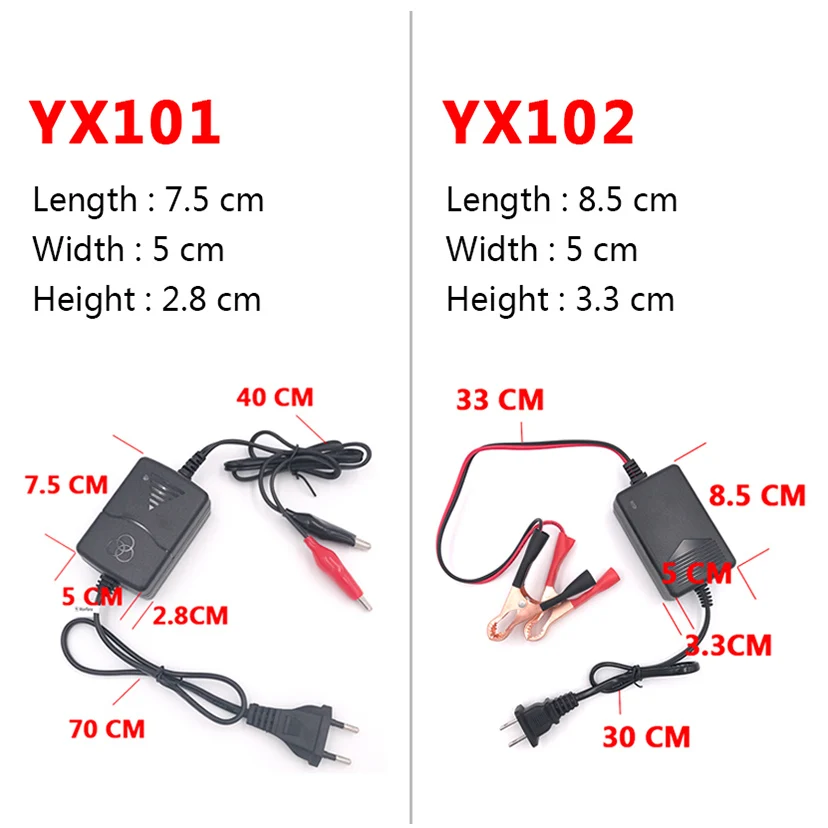100V 240V Портативный 12V смарт зарядное устройство для свинцово кислотных Батарея