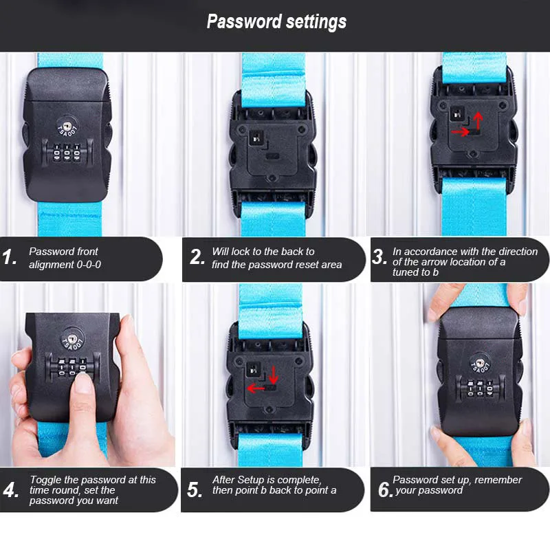 Багажный ремень поперечный упаковка регулируемый Дорожный чемодан нейлон 3