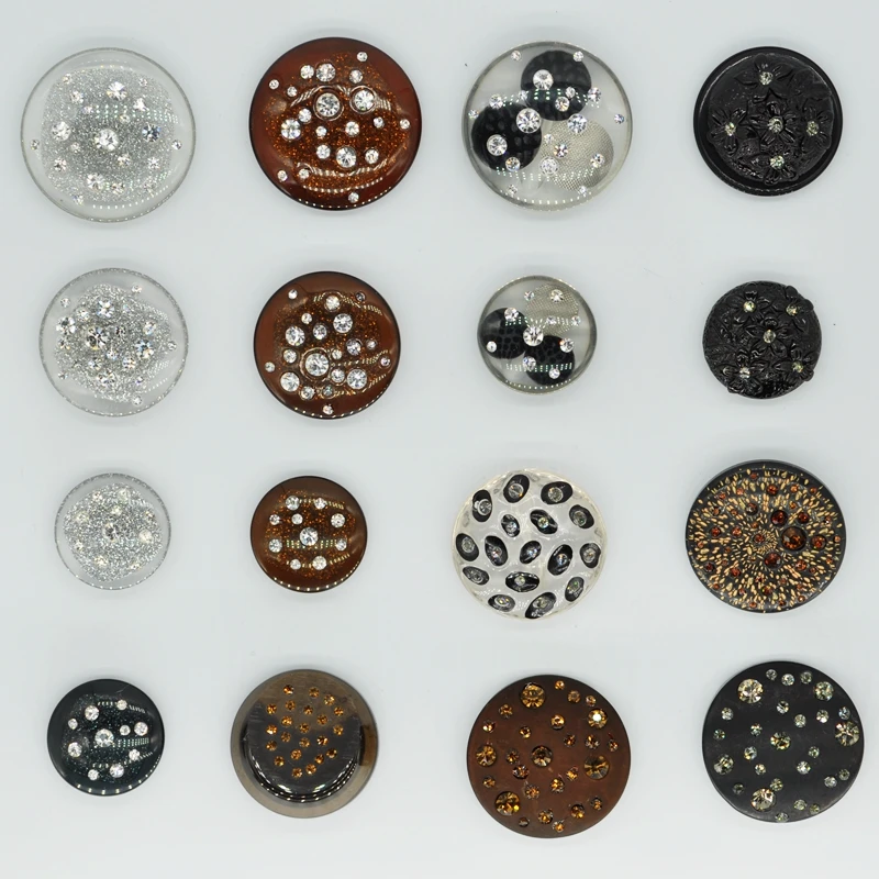Бесплатная доставка большие пуговицы ручной работы декоративные стразы из смолы