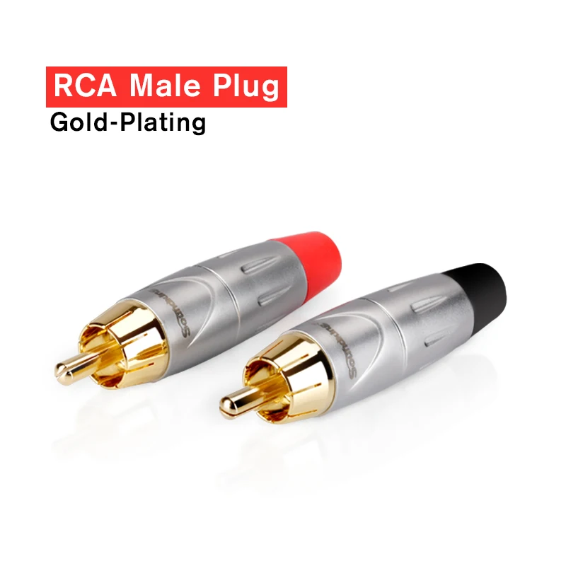 Soundking Высокое качество RCA штекер цинковый сплав корпус позолоченный аудио видео
