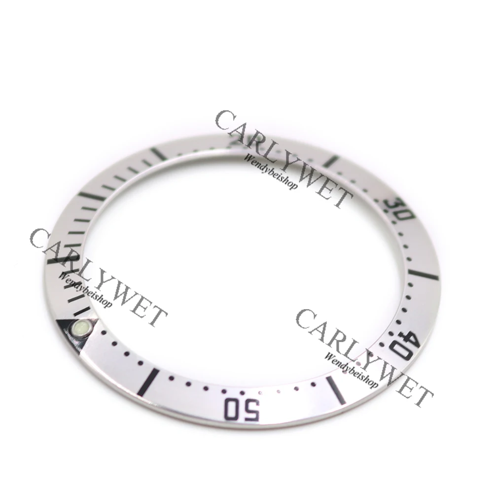 CARLYWET Wholesale High Quality Aluminum Silver with Black Writing Watch Bezel Insert for 2231