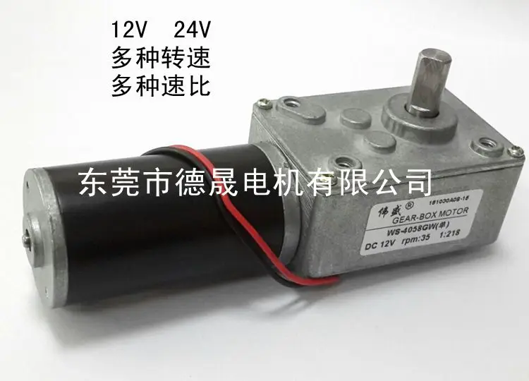WS-4058GW постоянный магнит постоянного тока червячный мотор-редуктор 12В 24В