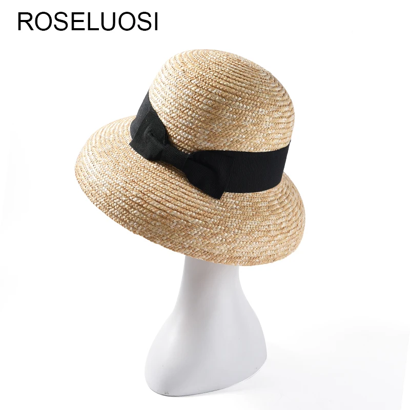 

ROSELUOSI Women Summer Sun Hats 2019 Spring Brand New Bow-Knot Straw Hats Sun Screen Beach Hat Chapeu Feminino
