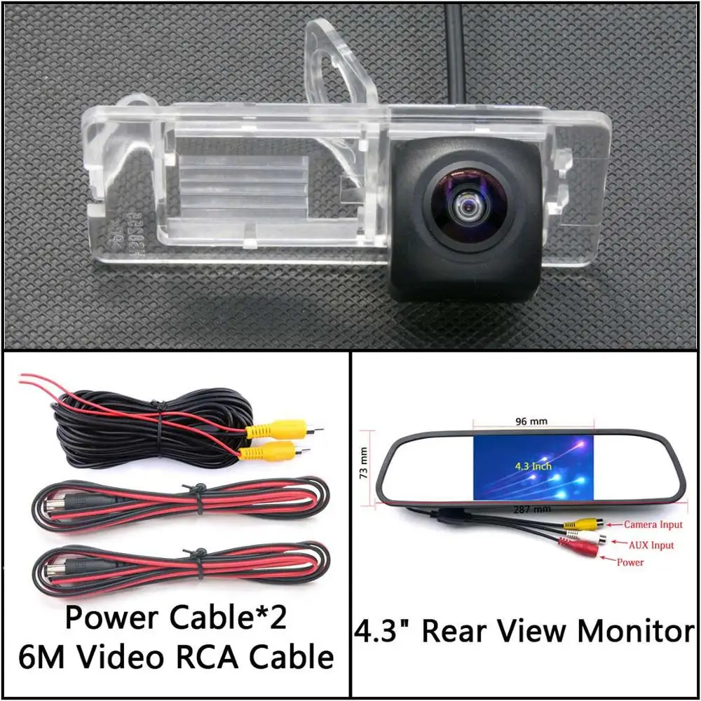 Cam N 4.3 Mirror 175 градусов HD резервная камера заднего вида для Renault Megane 3 Megane III Espace 4 trafc Лагуна III автомобильный монитор парковки - Название цвета: Cam N 4.3 Mirror