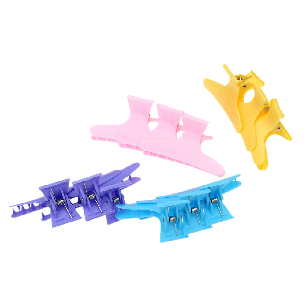 12 шт./лот зажимы для волос с бабочками красочные Красочные салона парикмахерские