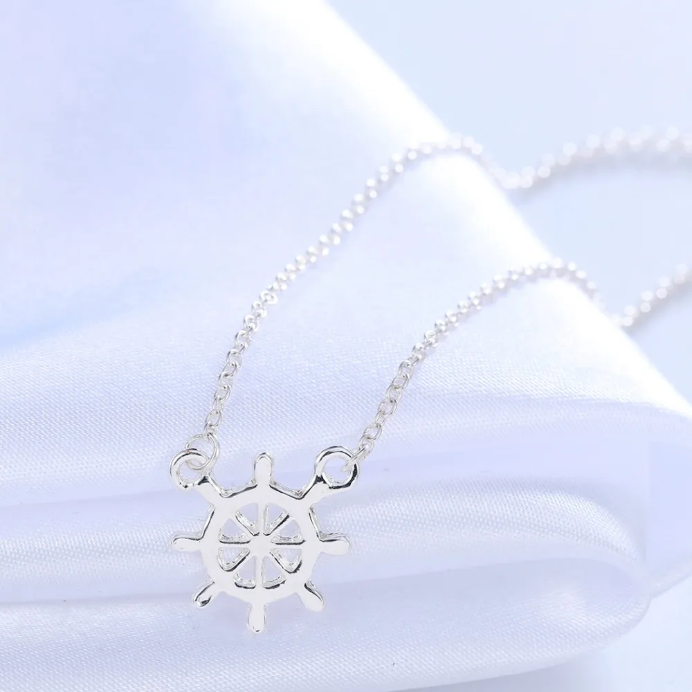 Мода 2017 г. Золотая подвеска в форме руля для ожерелья ожерелье женщин и девочек