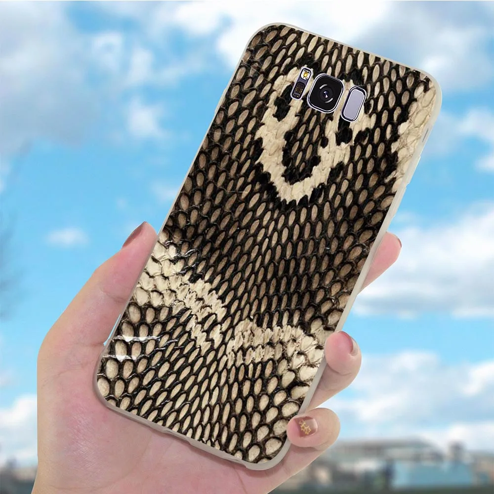 Мягкий ТПУ чехол для телефона Galaxy Samsung A9 кожаный Змеиный A10 A3 A6 Plus A5 A7 A8 A20 A30 A40 A50 A71