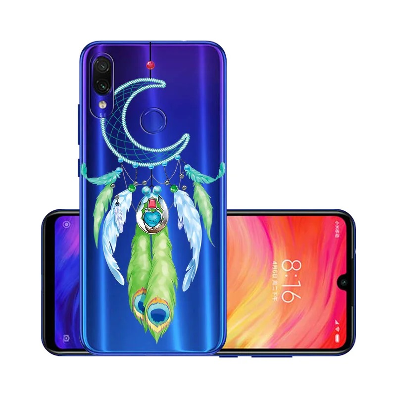 W027 Для Xiaomi Redmi Note 7 5 Pro силиконовый прозрачный Футляр окрашенный для Xio mi Red mi 7 7A 6 6A mi A2 Lite 9T K20 чехлы чехол на ксиоми редми нот 7 - Цвет: W027