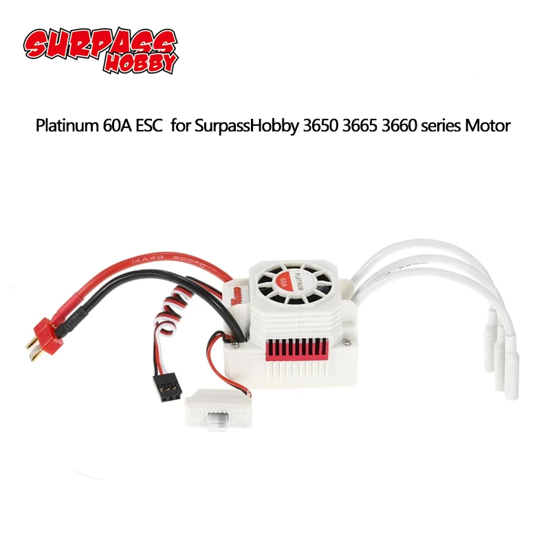 Водонепроницаемая бесщеточная машинка SURPASS HOBBY 60A ESC для радиоуправляемых