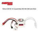 Водонепроницаемая бесщеточная машинка SURPASS HOBBY 60A ESC для радиоуправляемых внедорожников и лодок 110 112 с бесщеточным Мотором 3660 3665