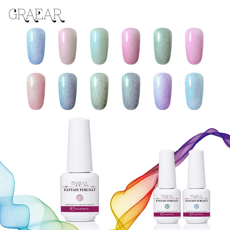 Новый список GRAEAR кошачий глаз ногтей лак Лаки OEM Красивые поли Топ base coat УФ гель