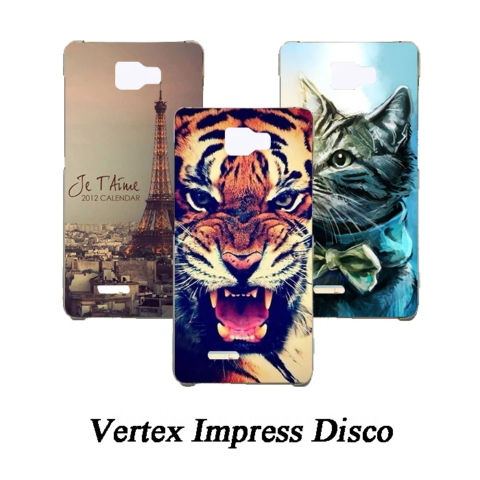 Мягкие чехлы из ТПУ для Vertex Impress Disco силиконовые с рисунками волков роз котов