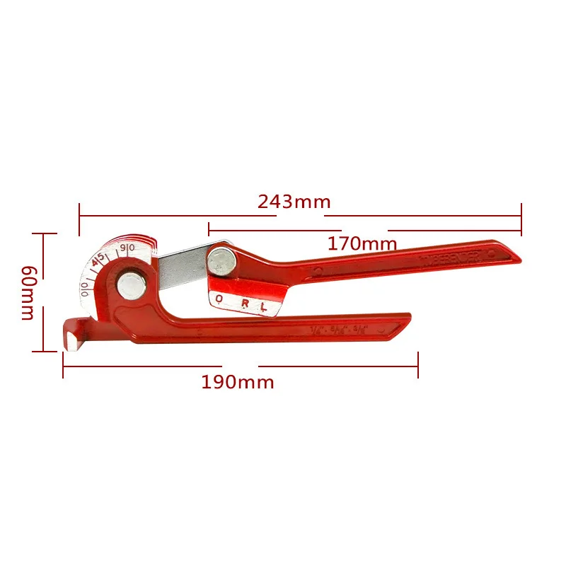 3 в 1 180 градусов 1/4 ''5/16'' 3/8 ''трубогиб медная труба-кондиционер ручной инструмент локоть