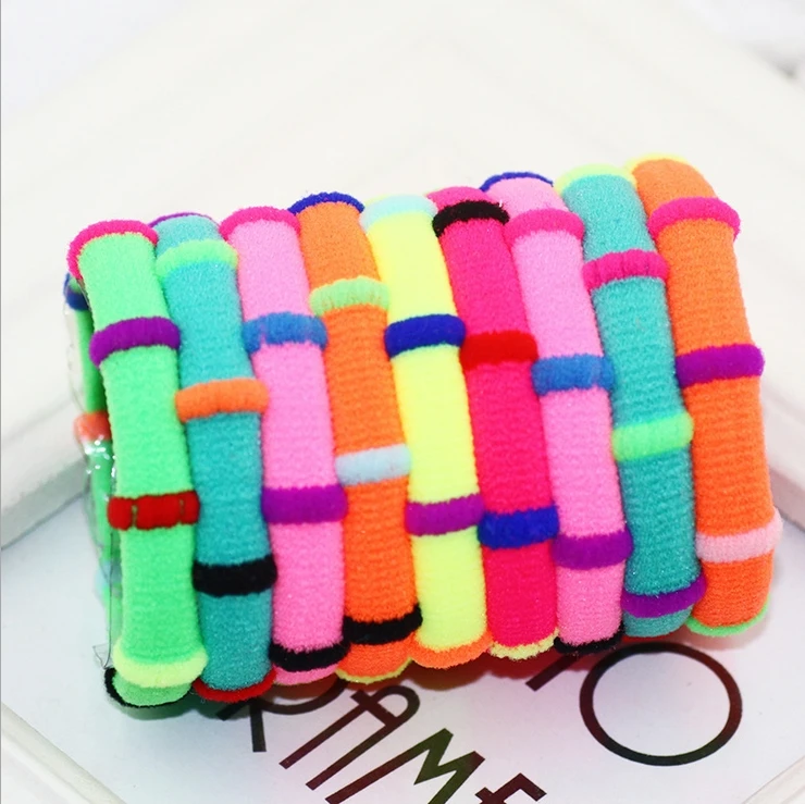 

New 1pack=12pcs Candy Colored High Quality Hair Holders Elastics Hair Tie Hair Band Gum Circle Ponytail Headwear Scrunchy