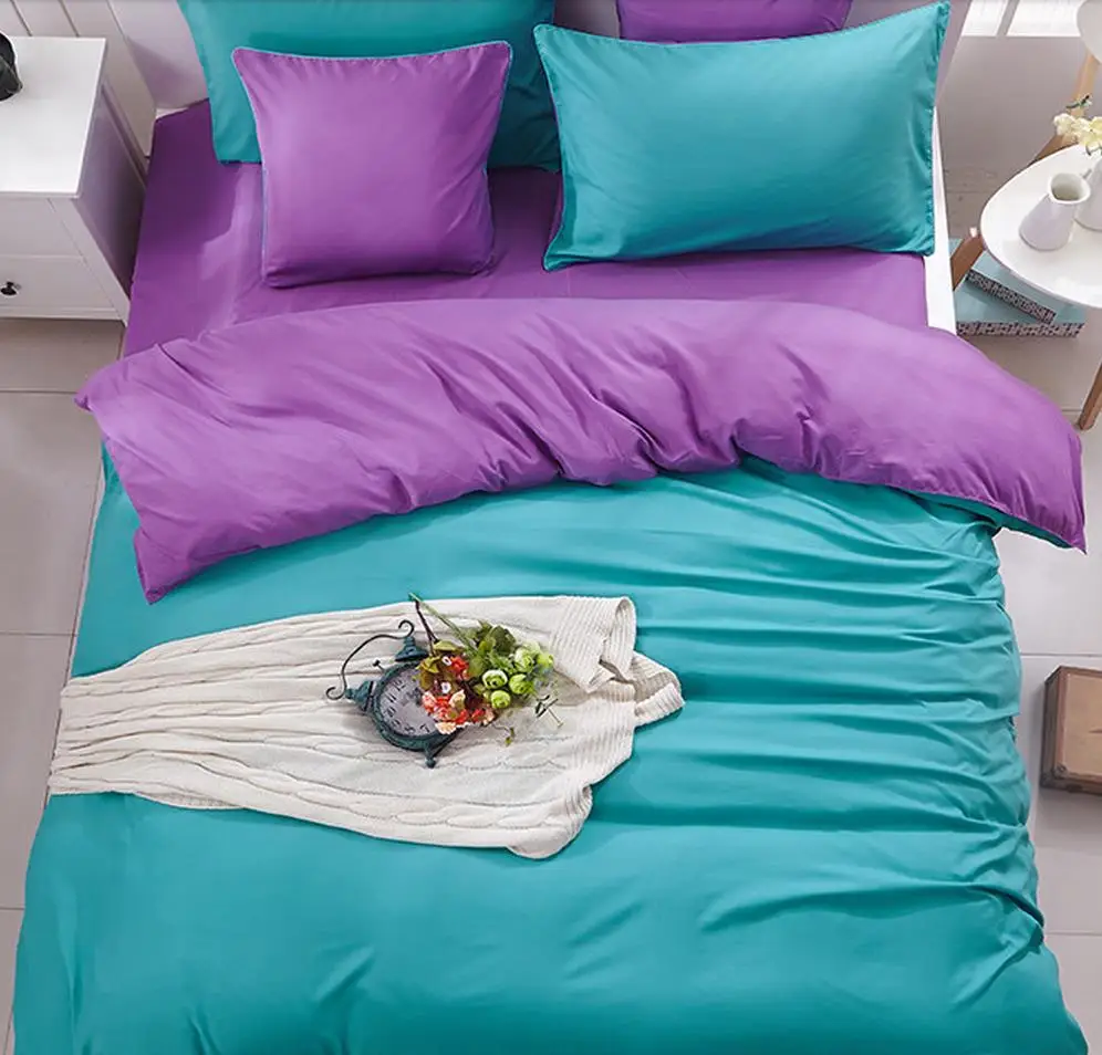 Бесплатная доставка светло зеленый 4 шт. сплошной цвет постельные принадлежности