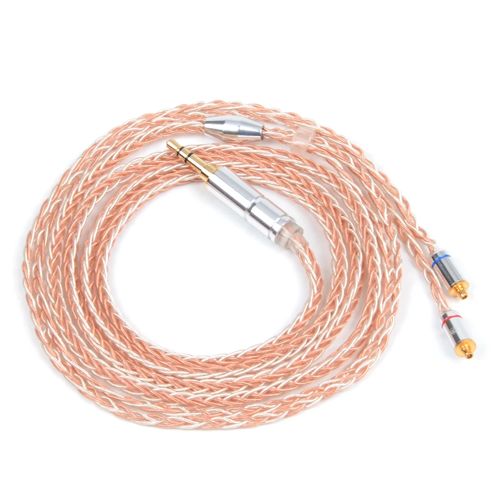 NiceHCK MMCX/2Pin разъем 3 5/2 5 мм балансный 8 серебряных сердечника с Медь смешанные