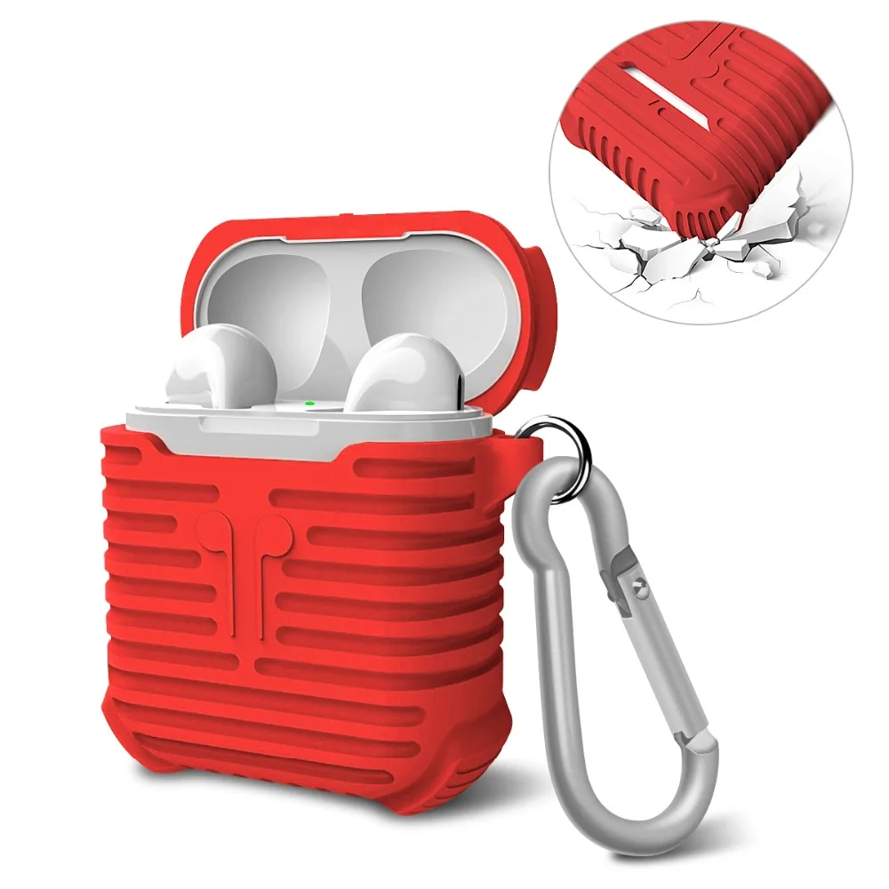 Airpods case 1 AirPods защитный чехол с крючком Bluetooth гарнитура силиконовый материал 2019