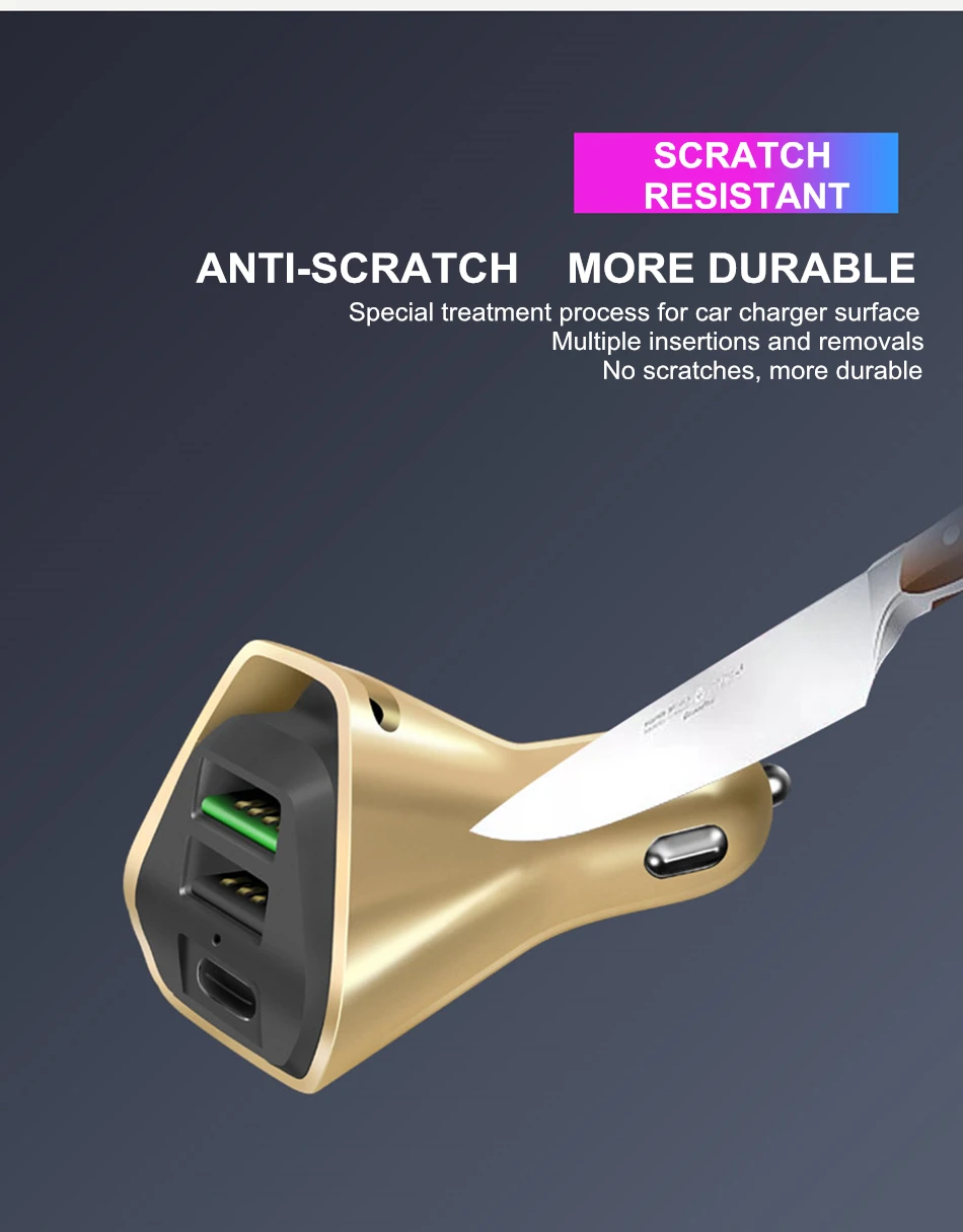 Amstar 33 Вт 3USB Быстрая зарядка QC 3,0 Автомобильное зарядное устройство для iPhone 11 X XS usb type-C мобильный телефон быстрое зарядное устройство автомобильное зарядное устройство для samsung