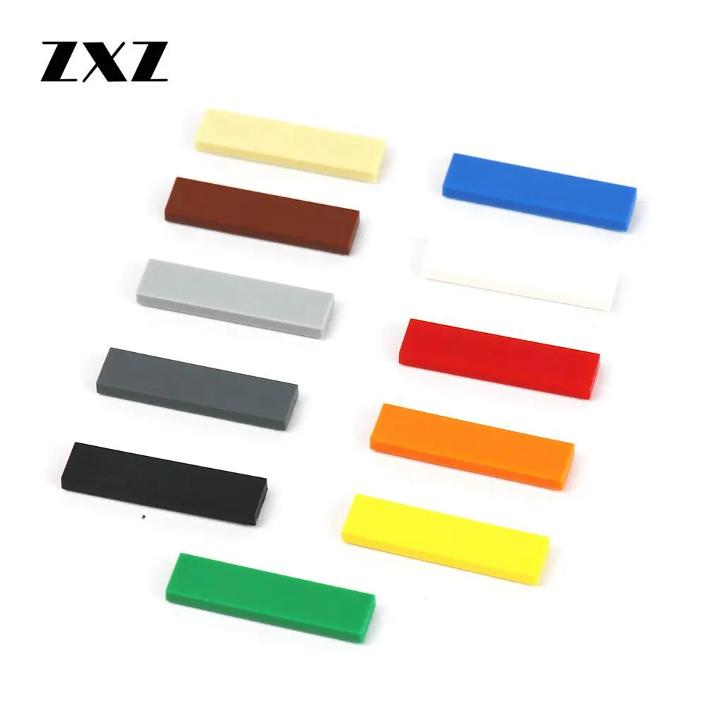 

100PCS/lot Flat Tiles 1x4 Early Learning Educational Toys Plastic Building Block Assemble Parts 2431 Flat Kids Gift Bulk Bricks
