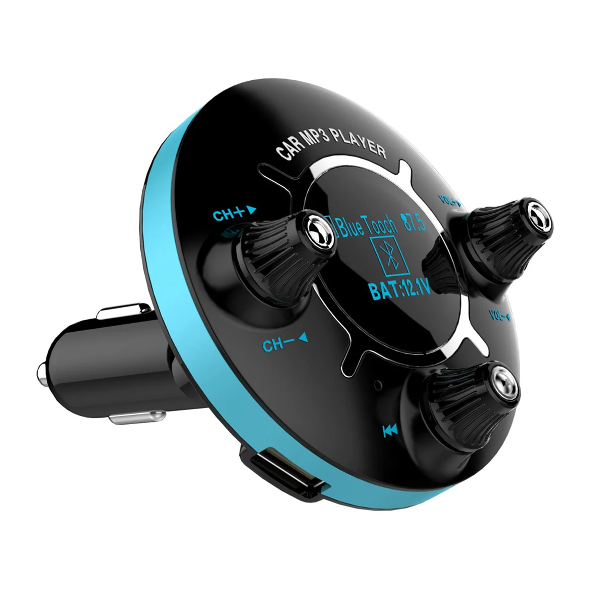 BT13 круглый уникальный дизайн автомобиля беспроводной Bluetooth U диск/Aux MP3 плеер двойной USB быстрая зарядка автомобильное зарядное устройство FM радио передатчик Комплект