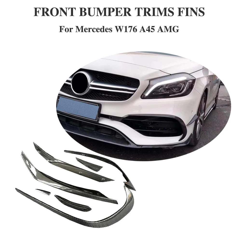 Украшение из углеродного волокна для Mercedes-Benz A Class W176 A45 AMG A180 A200 Sport 2016-2017 передний