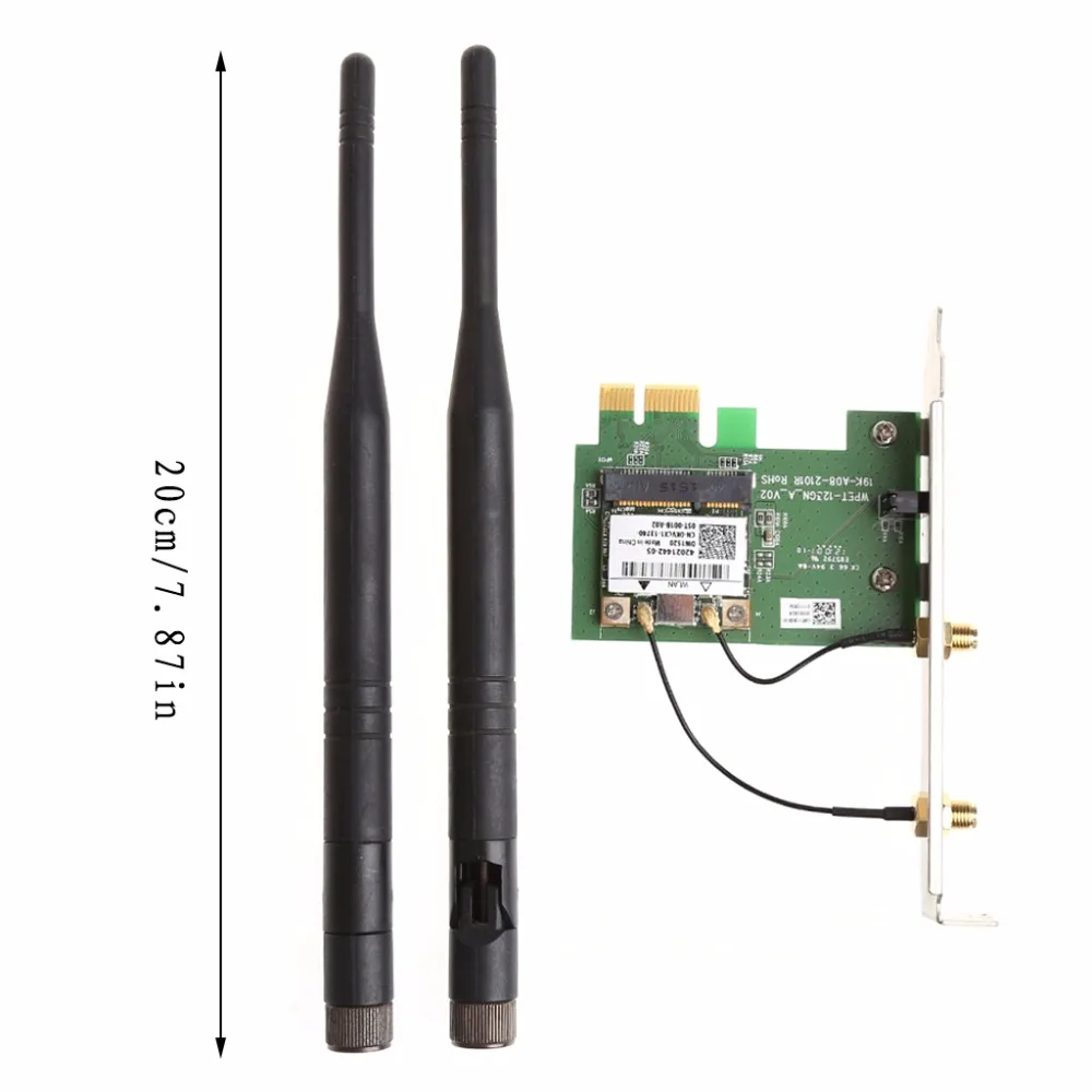 

Dual Band BCM4322 Wireless Wifi PCI-E Card Desktop Adapter BCM943225HMS 300M
