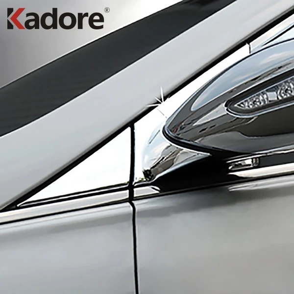 Для hyundai Sonata i45 2010-2012 2013 АБС хромированная столб окна отделка рамки противотуманных фар автомобиля зеркало угловой кронштейн зеркала украшения