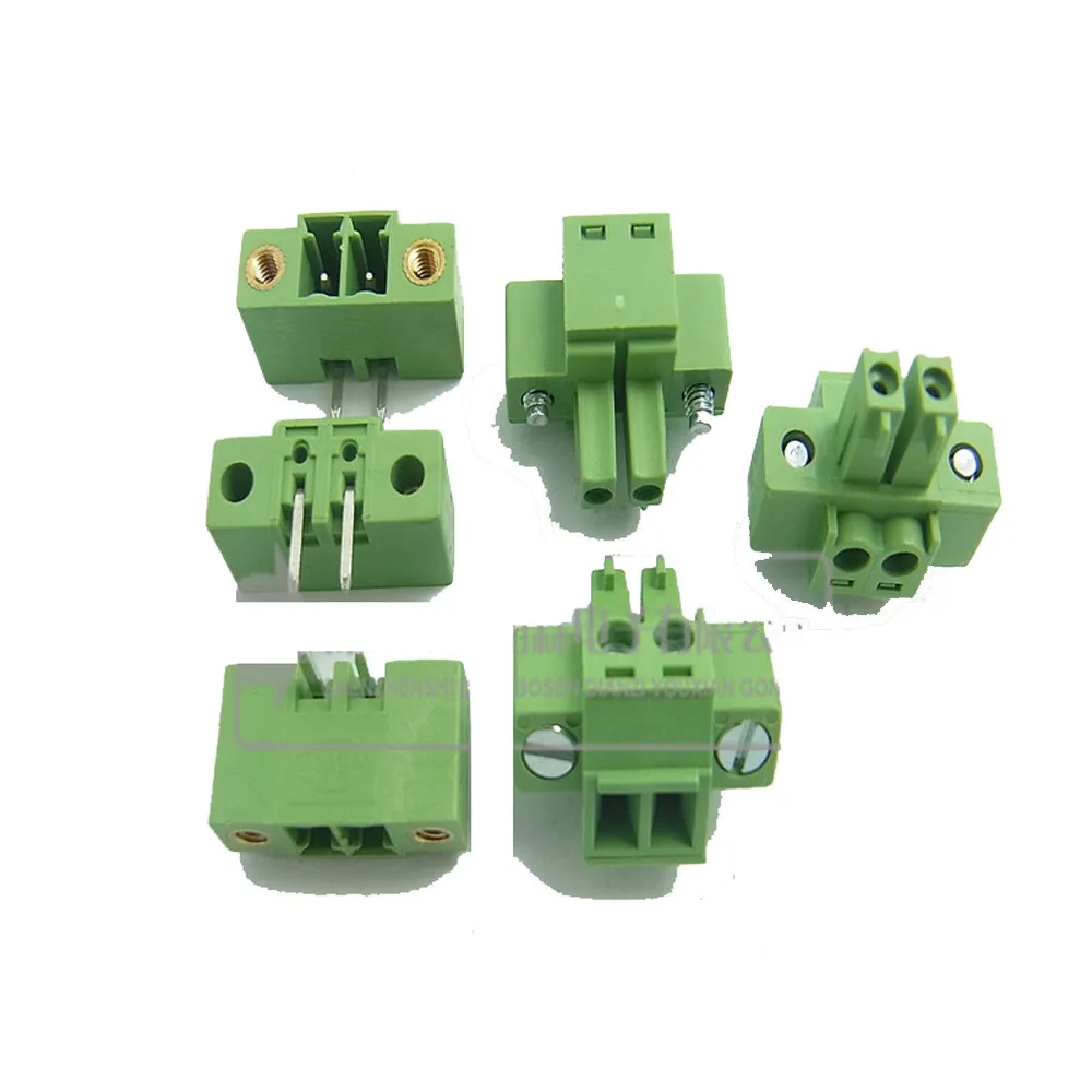 3 81 мм шаг PCB Винтовые клеммные колодки с фланцем штекер + прямоугольный штырь |