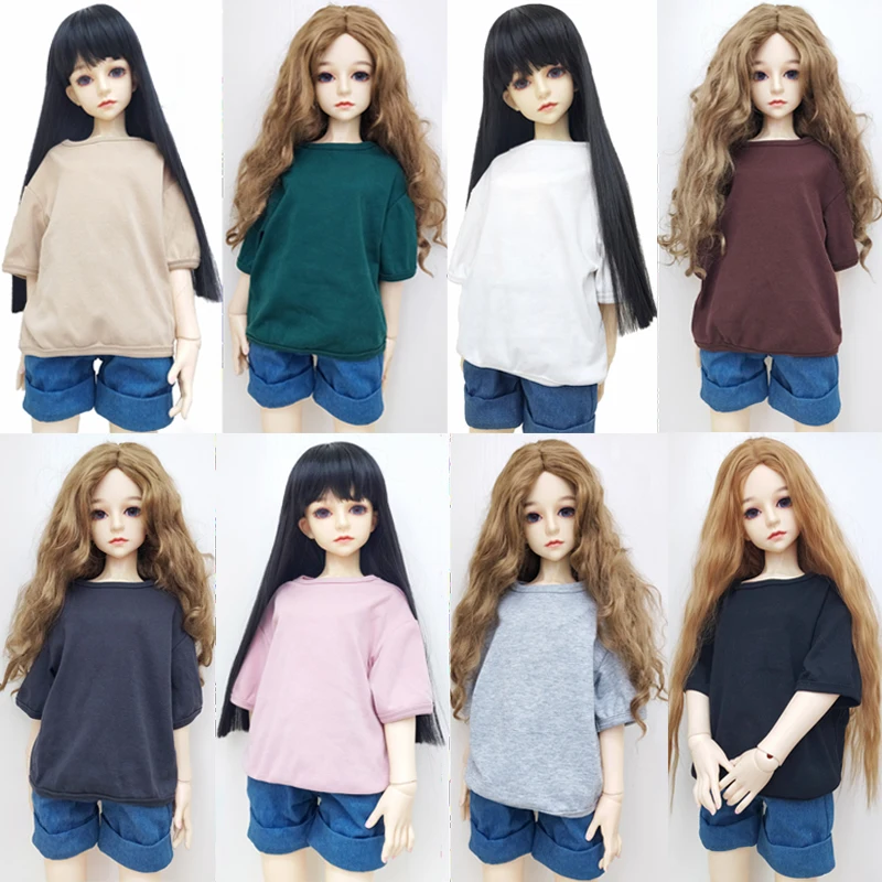 Аксессуары для кукол хлопковая футболка с коротким рукавом 1/3 1/4 1/6 BJD модная
