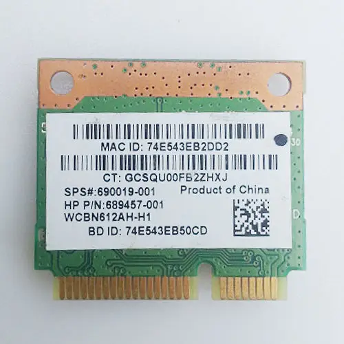 

Wireless LAN Card 690019-001 QCWB335 Mini PCI-E wifi+BT4.0 for HP 655 CQ58 ENVY 4 6 M4 M6 DV7