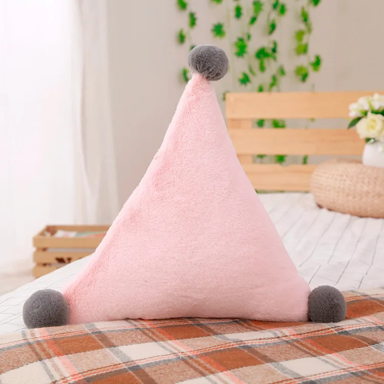 Pink Triangle Pillow 50 см розовая корона Сердце Звезда плюшевые диванная подушка, мягкая подушка пушистый Пледы Подушки детские мягкие спальные игрушечные лошадки подарок на День Рожде - Цвет: Pink Triangle Pillow