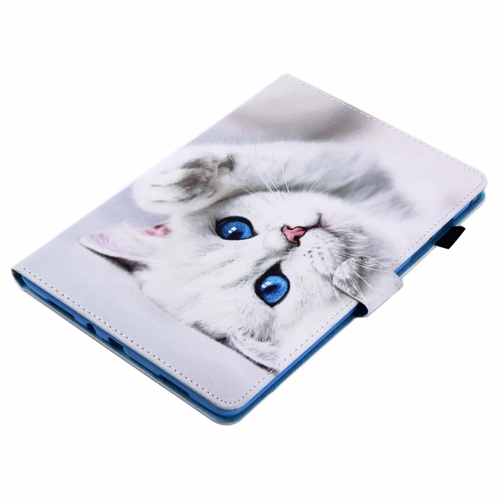 SM-T550 SM-T555 чехол для Samsung Galaxy Tab A 9,7 T550 T555 P550 P555 Smart Cover Funda планшет мультфильм подставка в виде кошки оболочки+ пленка+ ручка