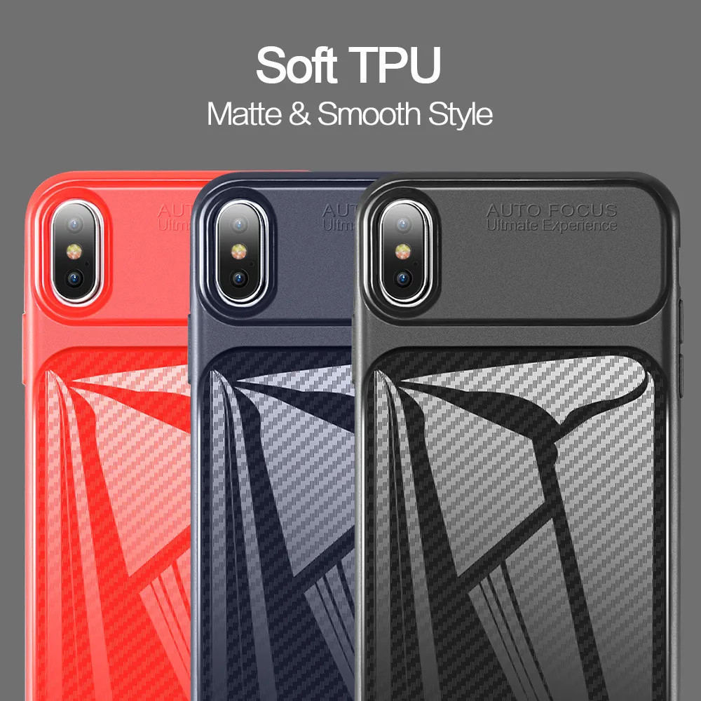KISSCASE Case For iPhone 6 Plus S 6S Luxury Fiber Carbon Mirror Cases 7 8 XS Max XR 5S Capinhas Coque |