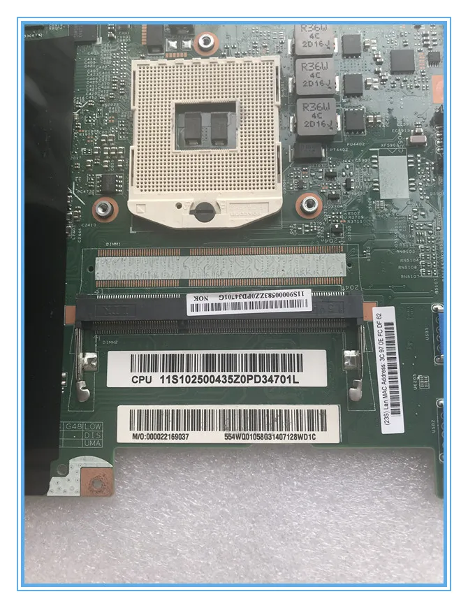 Материнская плата для ноутбука Lenovo G480 системная 48.4WQ01.011 HM76 g480 100%
