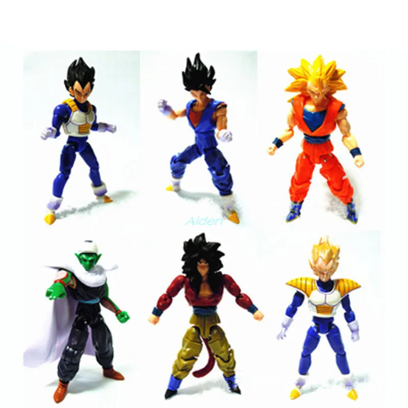 6 шт./компл. Жемчуг дракона Супер Saiyan Вегета Сон Гоку Сын пикколо Goten ПВХ фигурка